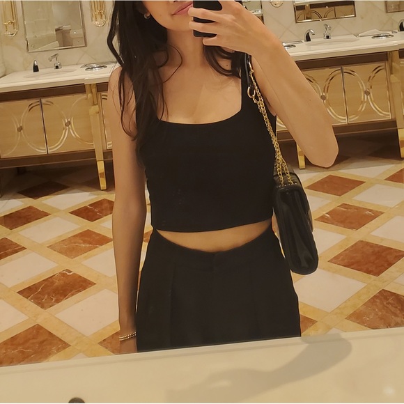 Black crop tank top XS - Picture 3 of 3